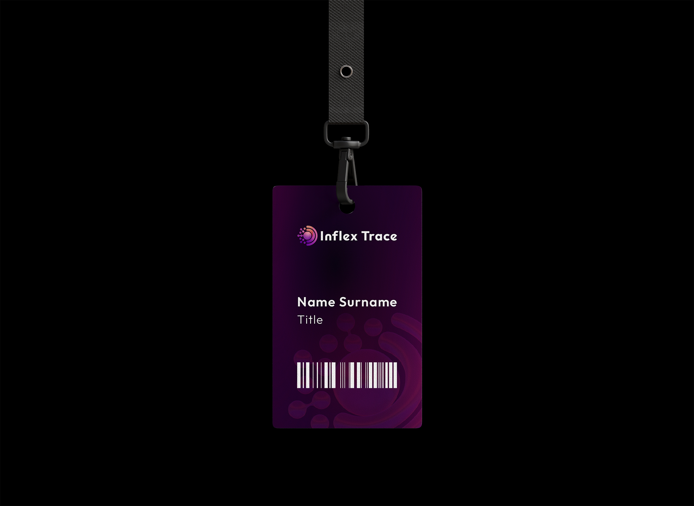 Inflex Trace lanyard ID card mockup