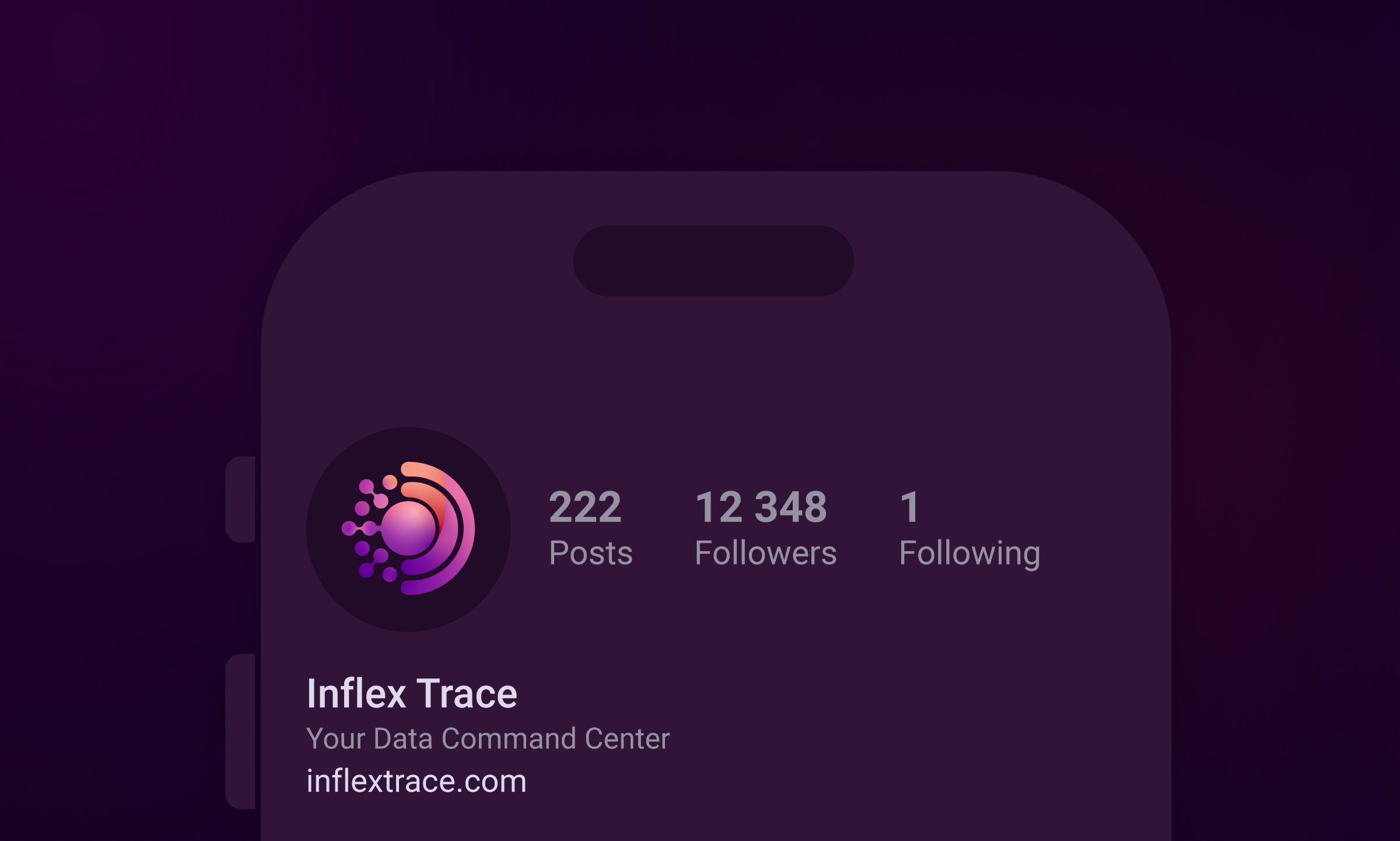 Inflex Trace Instagram profile mockup